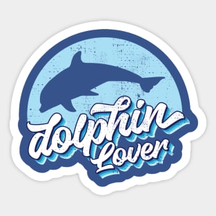 vintage dolphin lover Sticker